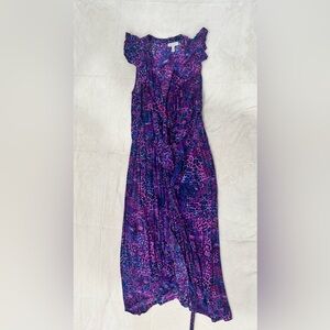 Sofia by Sofia Vergara Purple and Blue Print Dress